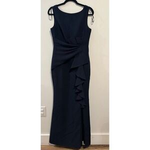 eliza j off the shoulder obi dress Eliza J Off-The-Shoulder Short Ruffle Sleeve Velvet Sheath Dress